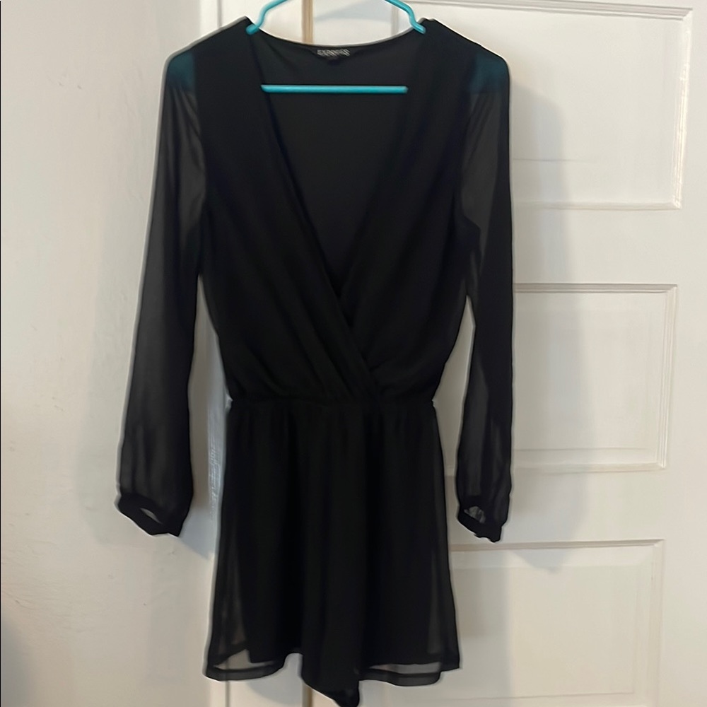 Elegant Black Wrap Dress